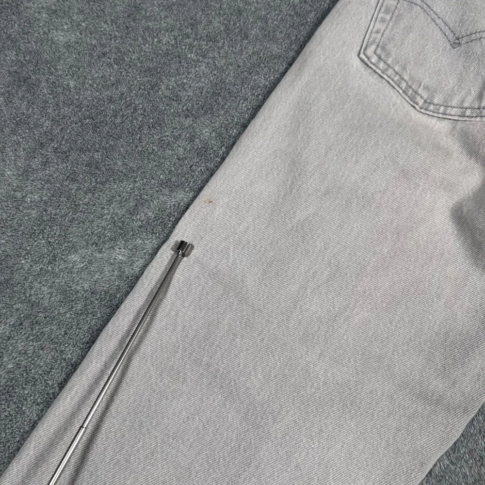 VTG 80s Levi's 501-0657 Gray Jeans Button Fly Mens 27x27 Cut Raw Hem Made in USA